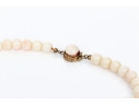Pretty Vintage 7mm To 7.75mm Coral Bead Necklace With An 800 Silver Clasp
