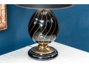 Pair Of French Black And Gilt Finished Table Lamps
