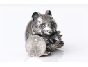 Buccellati Sterling Silver Miniature Cute Panda Eating Bamboo