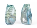 Daniel Read (American [RI], 20th C.) Pair Of Signed Art Glass Vases