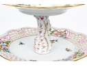Rare, Exceptional Herend Hungary Hand-Painted Porcelain Three-Tier Server, Rothschild Bird Pattern