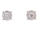 Effy 14k White Gold Lovely Diamond Cluster Earrings, App. 0.44 TCW