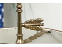 Classic Brass Three Light Bouillotte Lamp With Adjustable Shade