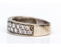 14k Gold Pave Set Diamond Band Ring, App. 0.34 TCW, Size 4.25