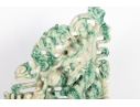White/Green Hardstone Dragon Sculpture