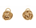 Tiffany & Co. 14k Yellow Gold Vintage Mesh Knot Clip On Style Earrings