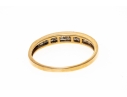 14k Yellow Gold Princess Cut Diamond Band Ring, App. 0.30 TCW, Size 9