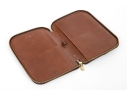 Louis Vuitton Brown Monogram Small Leather Zip Folio Pouch