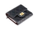 Chanel Matelasse Black Leather Wallet, With Box