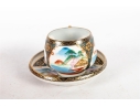 Japanese Satsuma-Style Porcelain Demitasse Cup And Saucer