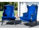 Pair Of Custom Upholstered Wing Chairs