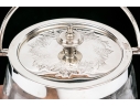 Antique Cut Glass And Silverplate Biscuit Jar