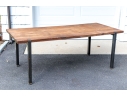 Wooden Dining Table On Steel Legs - For Upcycle