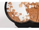 Chinese Cork Diorama Landscape Scene In Display
