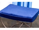 Pair Of Custom Upholstered Iron Neoclassical Style Stools