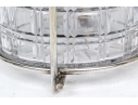 Antique Cut Crystal And Silverplate Biscuit Jar
