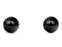 14k Yellow Gold Simple 6mm Black Onyx Ball Earrings With 14k And 10k Clutch Backs