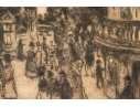 Jean Francois Raffaelli (France, 1850-1924) Etching, Paris Street Scene