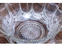 Fabulous Oversized Floral Form Glass Punchbowl With Undertray