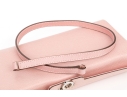 Ferragamo Pink Saffiano Leather Baguette Clutch, See Condition Note