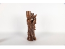 Antique Chinese Carved Wood Scholar Figure