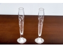 Pair Of Duchin Creation Weighted Sterling Silver And Glass Bud Vases