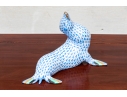 Vintage Herend Blue Fishnet Sea Lion