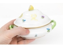 Herend Hungary Hand-Painted Porcelain Covered Dish Or Miniature Tureen, Market Garden (MF) Pattern