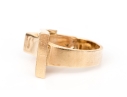 14k Yellow Gold Vintage Buckle Style Ring, Size 6.5-