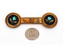 14k Gold Antique Beautiful Ornate Pietra Dura Grand Tour Brooch