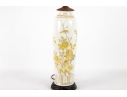 Porcelain Table Lamp With Yellow Floral And Bird Motif