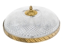 Cut Crystal And Brass Pendant Light