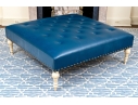 Oversized Leather Upholstered Ottoman