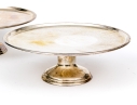 Pair Of Silver Plated Footed Cake Trays