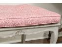Elegantly Carved Upholstered Window Or Bed End Bench