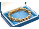 18k Yellow Gold Stunning Vintage Diamond Set Rope Motif Bracelet, App. 2.38 TCW