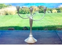 International Sterling Silver Weighted Three Light Candelabra