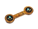 14k Gold Antique Beautiful Ornate Pietra Dura Grand Tour Brooch