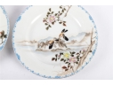 Set Of Four Hand-Painted Japanese Porcelain Plates 