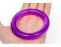 Purple Jade Small Diameter Slip On Bangle Bracelet, See Conditions