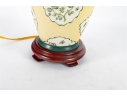 Decorative Porcelain Table Lamp With Floral Motif