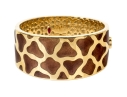Roberto Coin 18k Yellow Gold Magnificent Ultra Wide Giraffe Patterned Bangle Bracelet