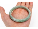 Green Jadeite Jade Slip On Bangle Bracelet, See Conditions