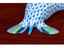 Vintage Herend Blue Fishnet Sea Lion
