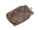 Louis Vuitton Vintage Coated Canvas Logo Kisslock Change Purse