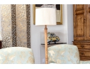 Gorgeous Quality Pair Of Carved Faux Bamboo Wooden Floor Lamps