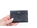 Cartier Black Leather Single Card Holder, Must De Cartier