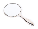 Vintage English Sterling Silver Framed Tortoise Hand Mirror