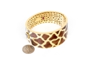 Roberto Coin 18k Yellow Gold Magnificent Ultra Wide Giraffe Patterned Bangle Bracelet