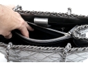 Chanel Silver Metallic Leather 